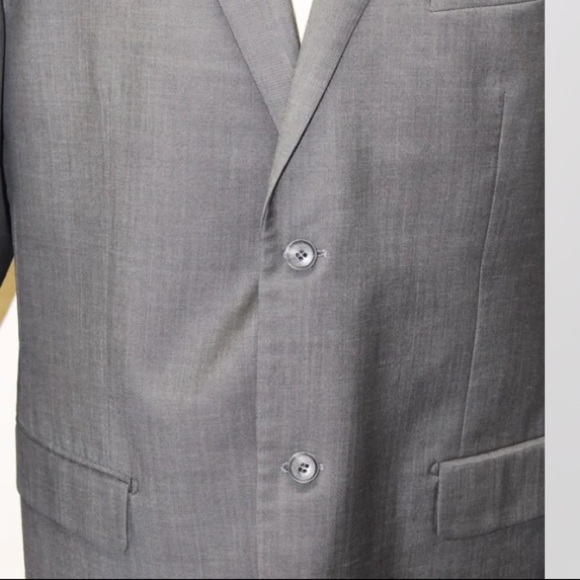 Daniel Hechter Paris Men Blazer 44T 100% Wool Gray 2 Buttons Lined - Picture 10 of 12